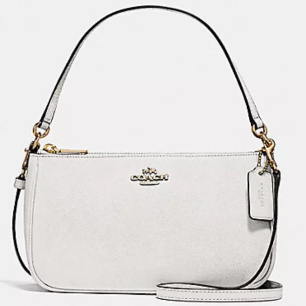 SOLDβοΈAuthentic COACH white/cream/Gold Crossbody - Picture 1 of 8
